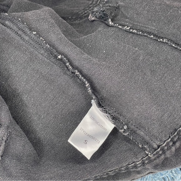 Mustard Seeds • Denim Jacket •  Black • Puff Sleeve • Small • 100% Cotton - Picture 7 of 7